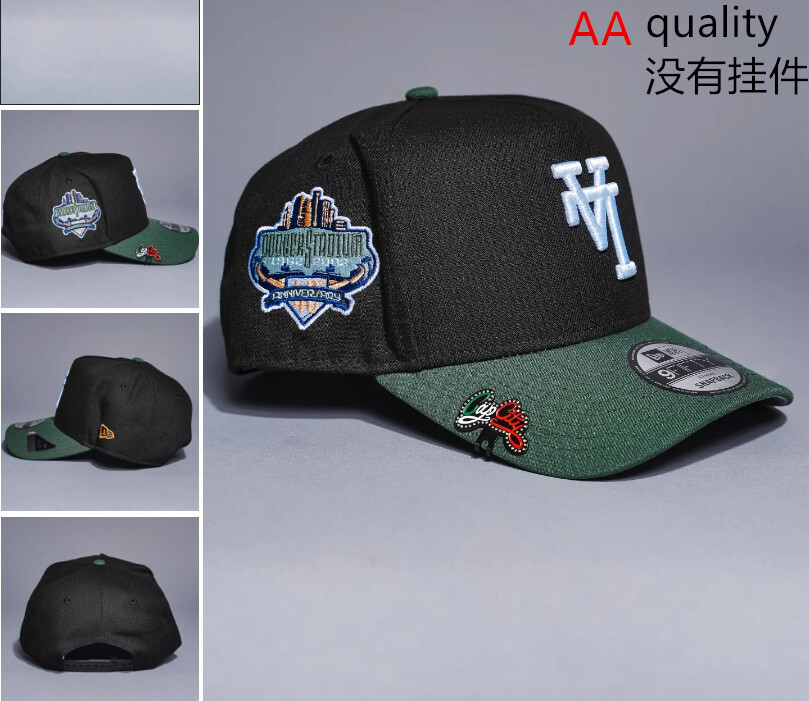 Comercio exterior transfronterizo al por mayor 2026 AA gorra de boca de pato bordado tridimensional ajustable gorra de hip-hop Yankees Dodgers