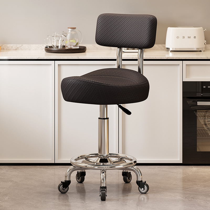 Taburete alto casero respaldo elevación silla giratoria polea cocina cocina cocina cajero taburete de barbero especial
