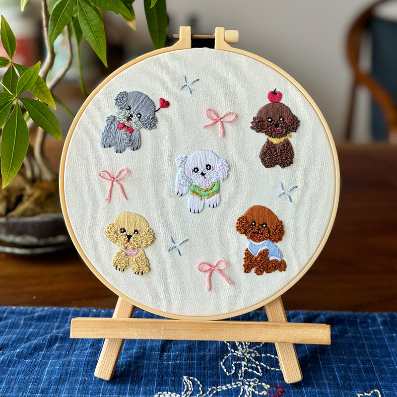 Lu bordado transfronterizo niños bordados diy material paquete de dibujos animados alpaca animales de tela de bordado cruzado decoración pintura colgante