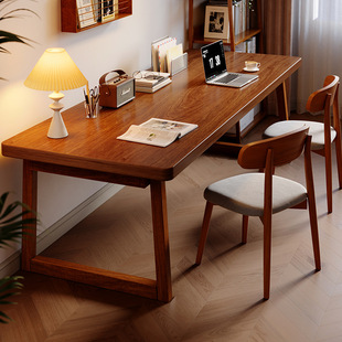 Solid Wood Computer Desk Desk Home Study Desk Student Writing Desk Living Room Large Board Table Double Long Table