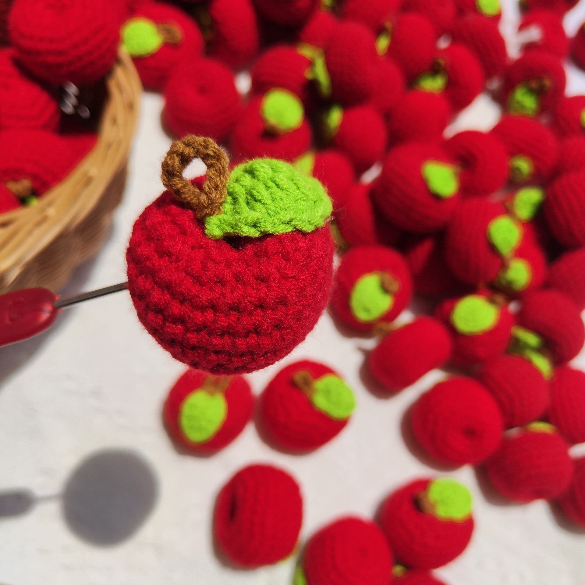 10g Weight 1 Piece Cute Apple Milk Cotton Bag Pendant
