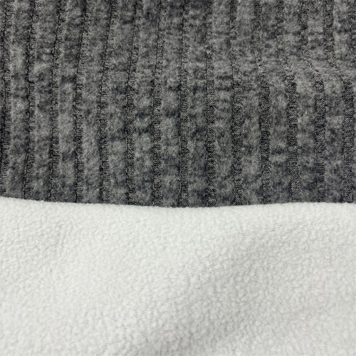 8x4 pit corduroy composite Velboa pile fabric, color-woven looped crepe base fabric, autumn/winter outerwear open sweater pet sweater hat