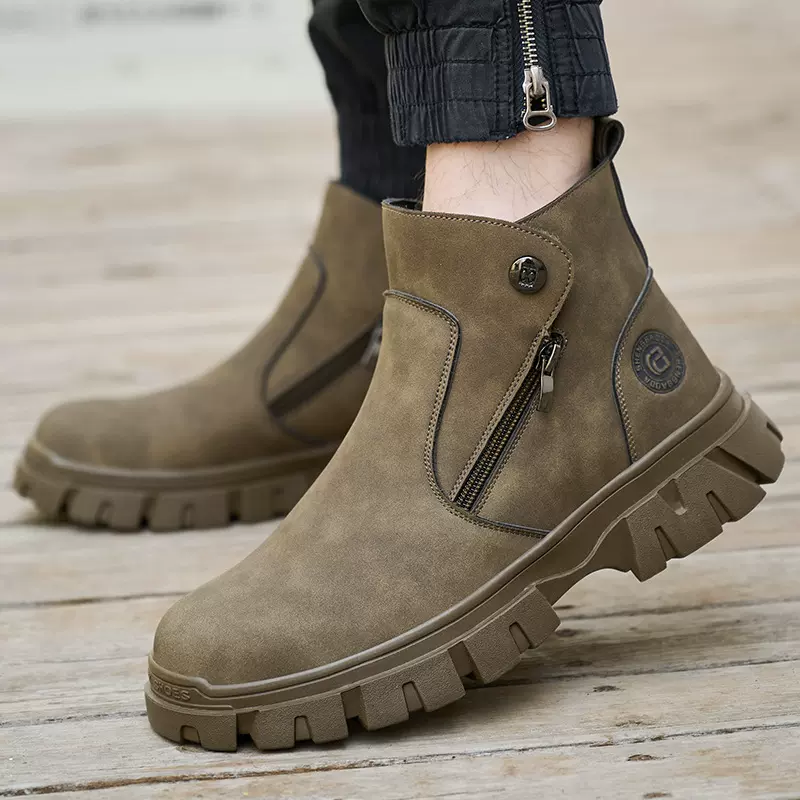 跨境电焊工劳保鞋防砸防刺穿工作舒适耐火星防护安全鞋防滑