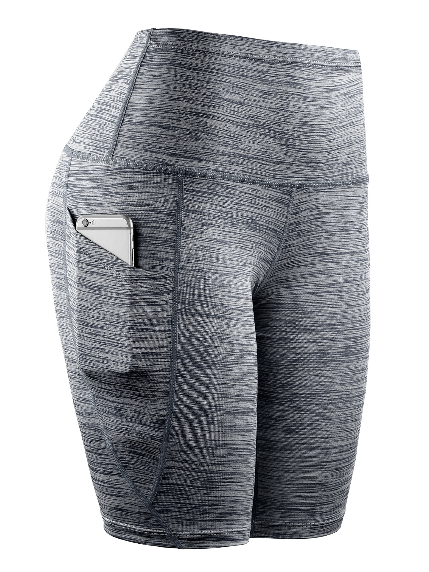 Pantalones Cortos Deportivos de Yoga para Mujer, Mezcla de Fibra Sintética, Secado Rápido, Transpirable, para Correr