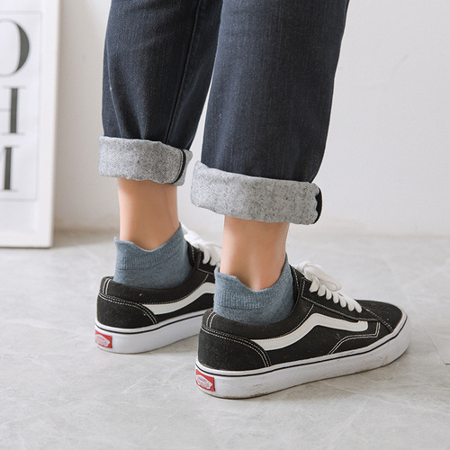 Socks men's summer socks large size boat socks men's spring and summer invisible socks solid color sports cotton socks men's socks street stall wholesale