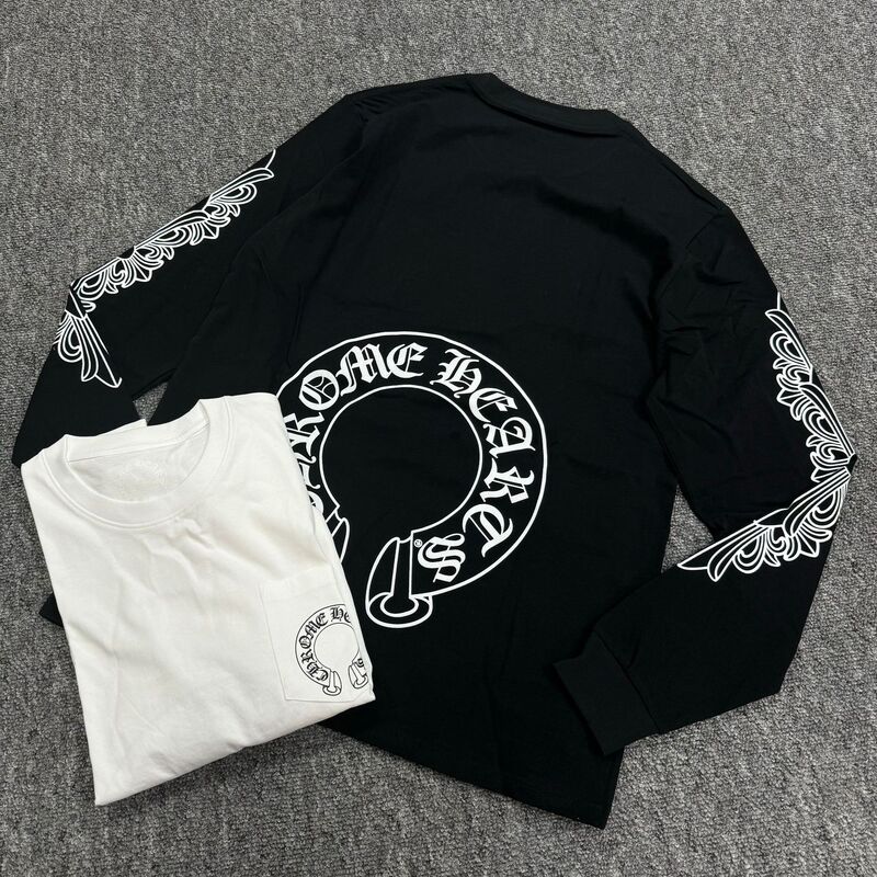 【In-Stock Authentic Version】Ch Chrome Hearts Las Vegas Limited Edition Printed Long-Sleeve T-Shirt, Unisex