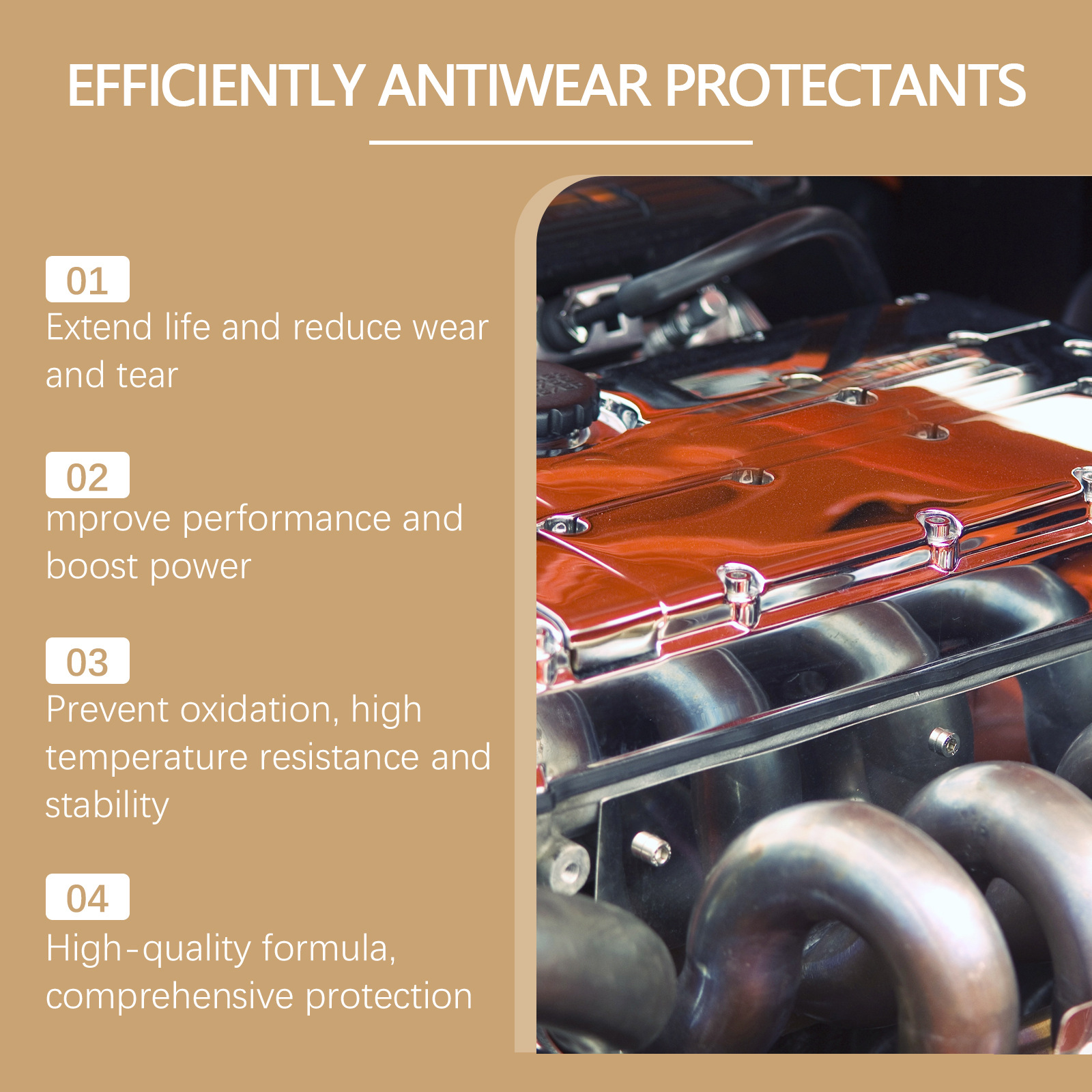 Homonth Engine Anti-Wear Protector Engine Break-In Protector Engine Maintenance Oil Additive