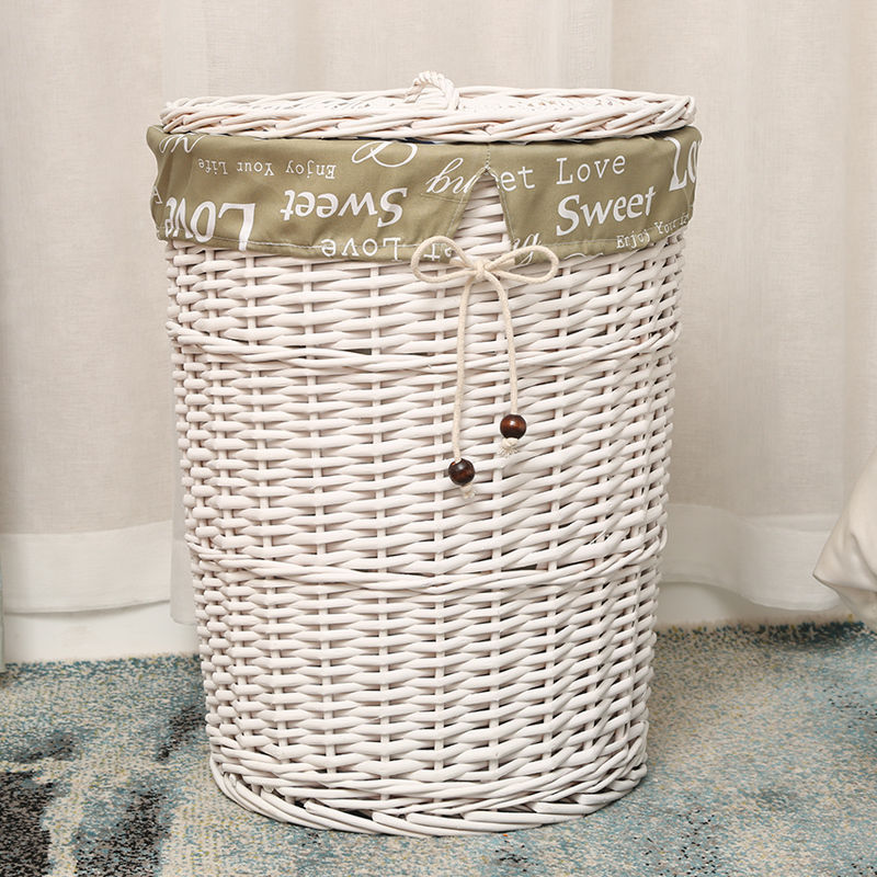 Cesta de almacenamiento de ropa sucia tejida de caña Cesta de ropa sucia Cesta de almacenamiento de ropa sucia