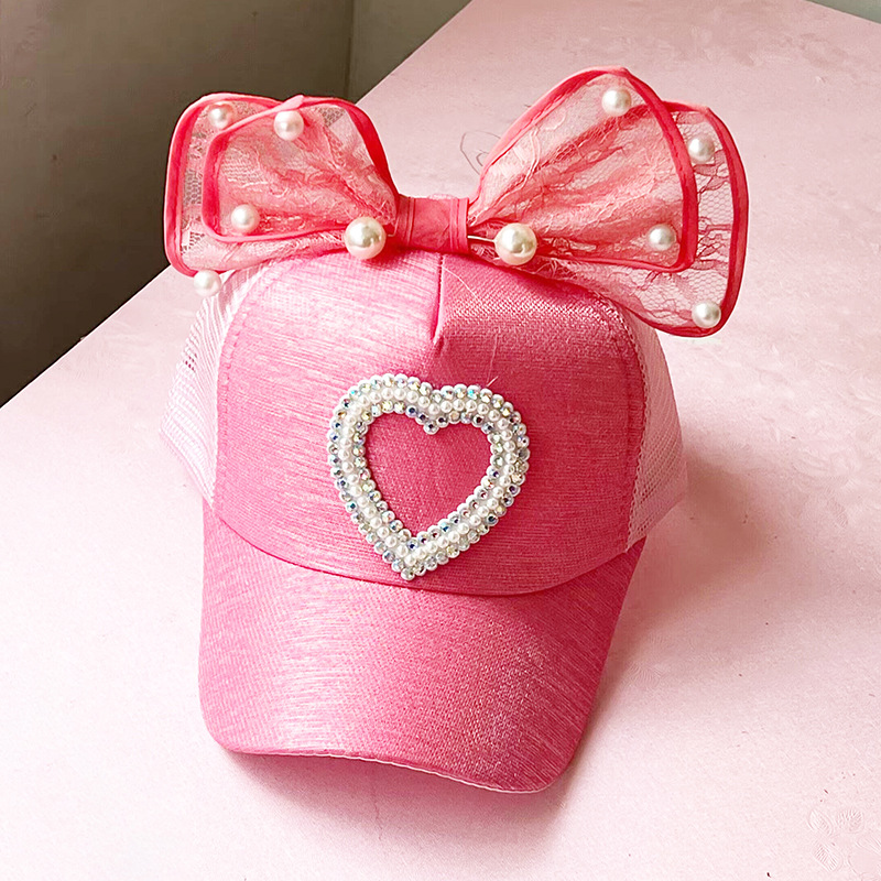 Children Unisex Simple Style Heart Shape Flat Eaves Baseball Cap display picture 6