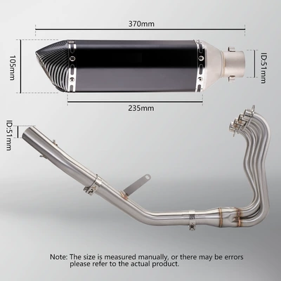 Exhaust Pipe Full Section — Motorcycle exhaust pipe
