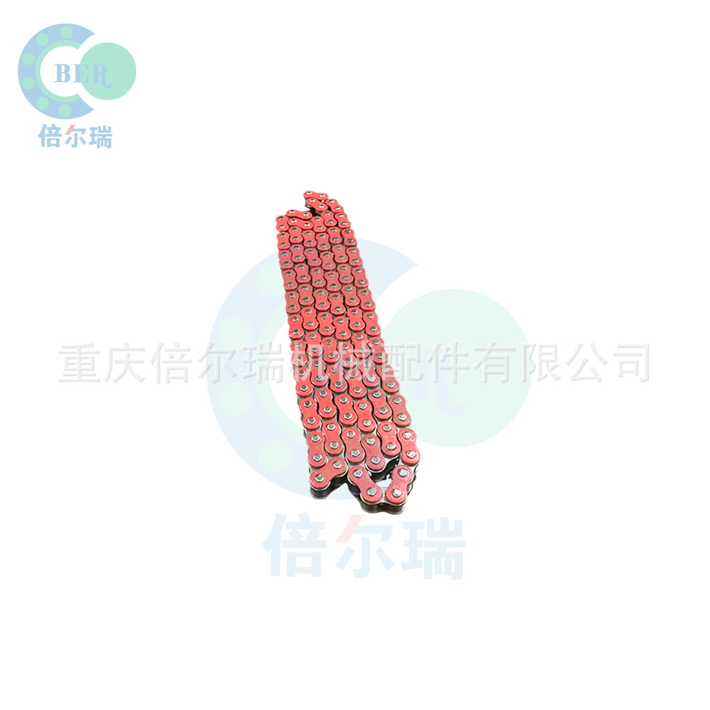 Motocicleta modificada cadena roja 428H 132L sistema de transmisión de la motocicleta