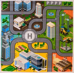Children's Toys Traffic Map Play House Traffic Play Car Game Mat Parking Scene Map Spot Wholesale