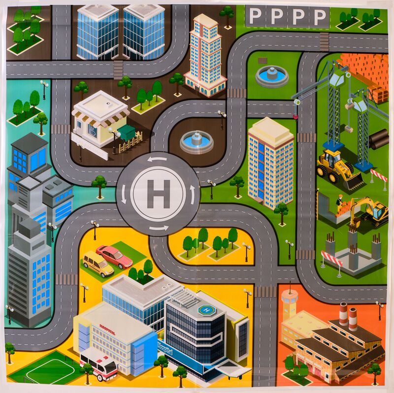 Children's Toys Traffic Map Play House Traffic Play Car Game Mat Parking Scene Map Spot Wholesale