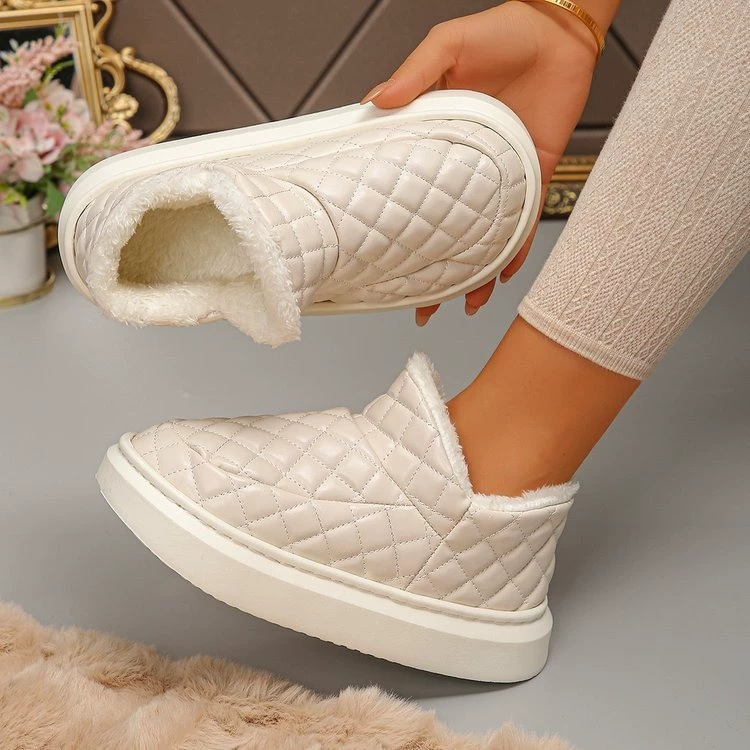 Снежные сапоги женский зимний бархат утолщение 2024 новый гостевой дом теплая утолщение водонепроницаемые хлопчатобумажные тапочки женский зимний