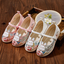 儿童绣花鞋女童汉服鞋古风中国风老北京布鞋子景区特色鞋一件代发
