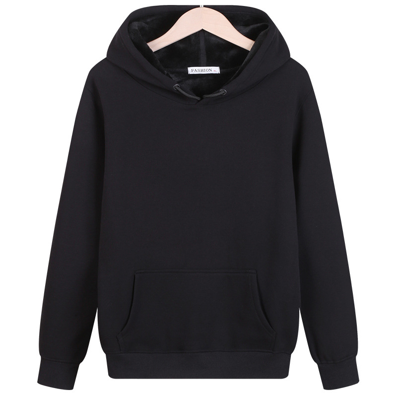 블랙-기모 후드티