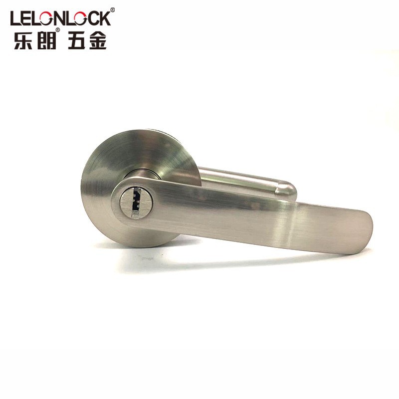 Lelang puerta interior de tres polos manija de la cerradura de baño cerradura de la puerta de canal multi-color opcional Mute cerradura de la puerta con llave