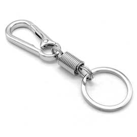 厂家批发锌合金钥匙扣配件圈汽车摩托车钥匙弹簧登山扣男士腰挂