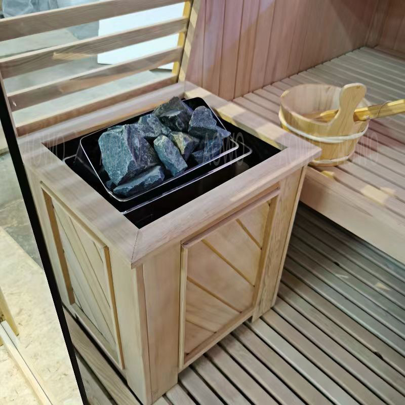 Tamaño no estándar importado de Canadá hupercavia doméstica sala de vapor de agua sauna horno de evaporación seca piedra volcánica de sudor