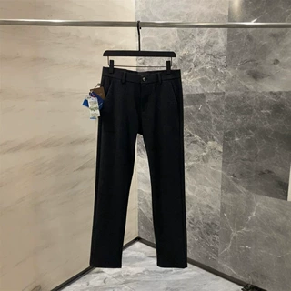 高端线~暗格纹花纱肌理！内里包边秋冬新款男士挺括有型休闲长裤