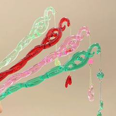 白蛇緣起同款古風髮簪青蛇劫起步搖簪子盤發流蘇髮釵漢服旗袍頭飾