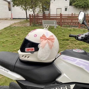 Helmet Accessories Hook and Loop Decoration Motorcycle Electric Universal Bow