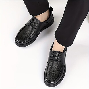 Y 34517 Men's Lace-up Soft Sole Leather Shoes ��ʿϵ��ܛ��Ƥ