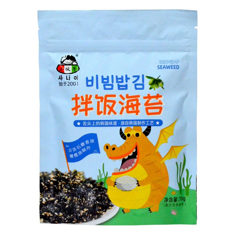 Молодой человек кунжут пибимпап морские водоросли измельченные 70 г Южная Корея жареные водоросли быстрого приготовления суши рисовые шарики морские водоросли 30 пакетов/коробка