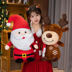 クロスボーダー新しいクリスマス鹿サンタクロース人形ぬいぐるみクリスマスツリー枕ホリデー装飾人形卸売