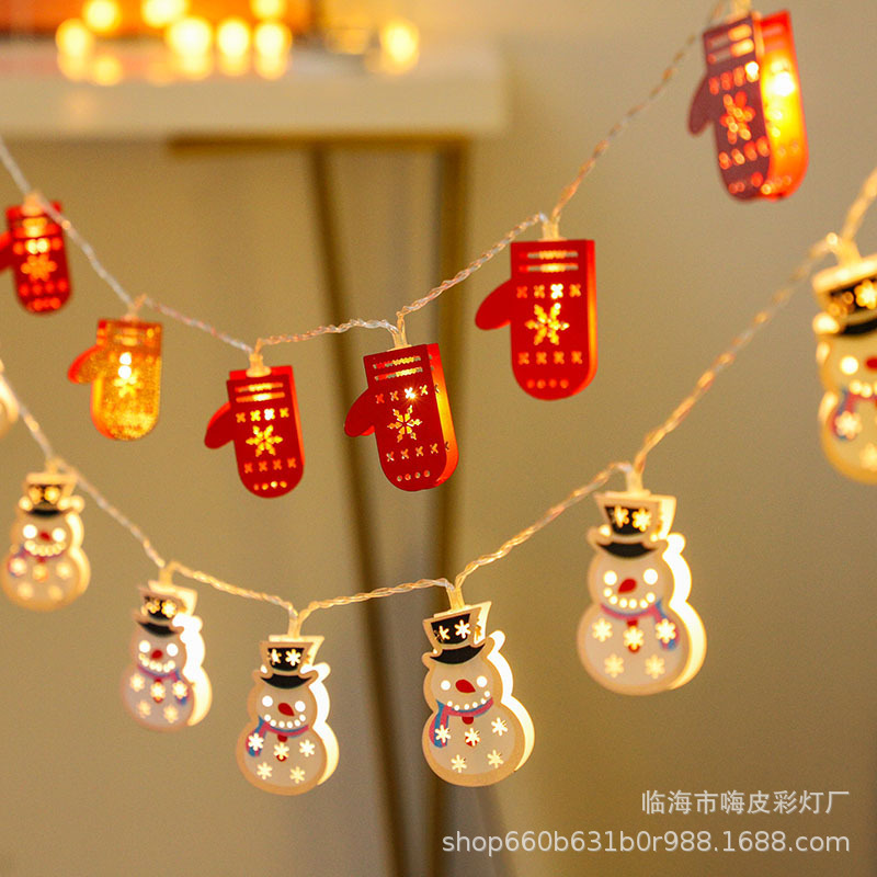 LEDクリスマスライトストリング鉄芸老人雪だるまクリスマスツリー祭り装飾イルミネーションストリングルーム雰囲気配置ライトストリング|undefined