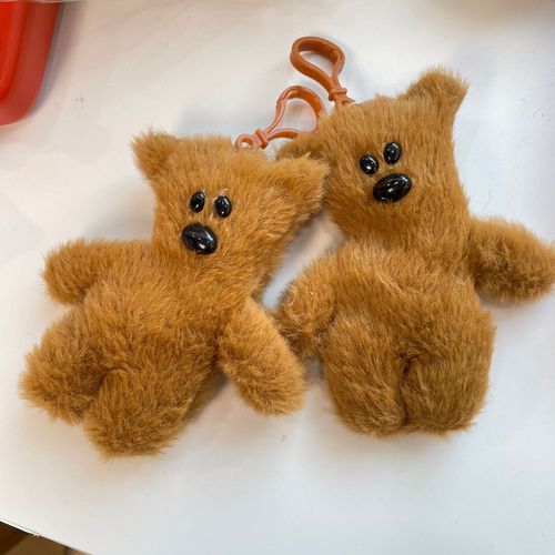 Squeaky Teddy Bear Pendant Cute Doll Bean Tilted Bear Key Pendant Bag Pendant GJ212