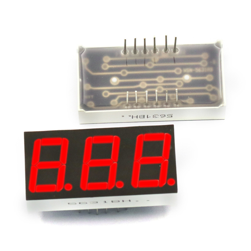 【TELESKY】 0.56英寸 红色 三位共阳 数码管 3位共阳
