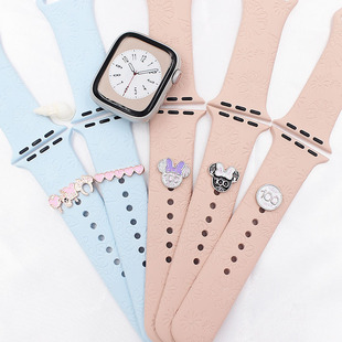 For apple watch watch watch watch watch watch watch watch watch watch with silicone watch strap decoration ring