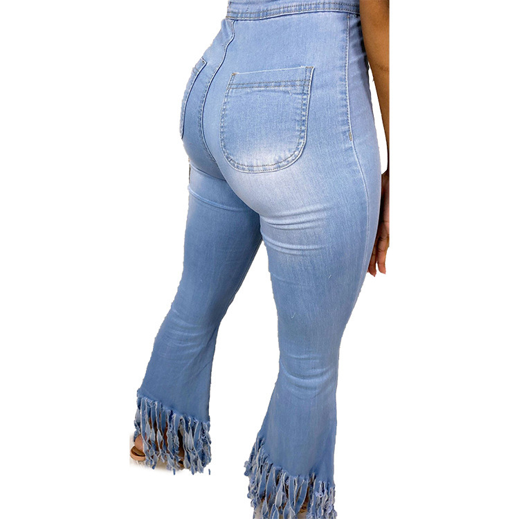 High-Waist Tassel Flared Jeans NSWL104500