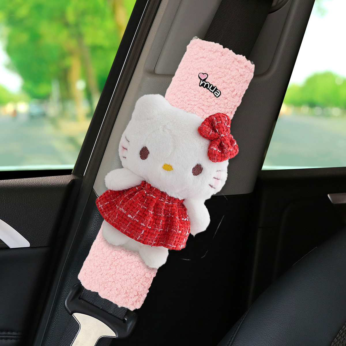 Funda Protectora para Cinturón de Seguridad de Felpa Suave para Automóvil