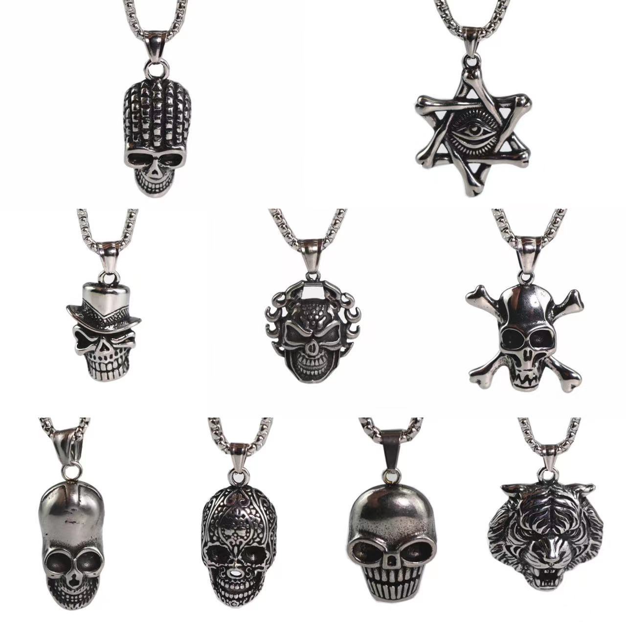 men's cartoon pendant stainless steel hip-hop style