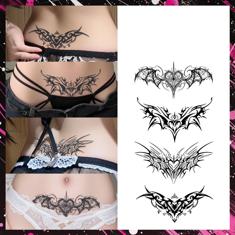 Succubus Herbal Tattoo Sticker Waterproof and Long-Lasting Lower Abdomen and Back Personalized Sexy Female Non-Reflective Artificial Juice Sticker