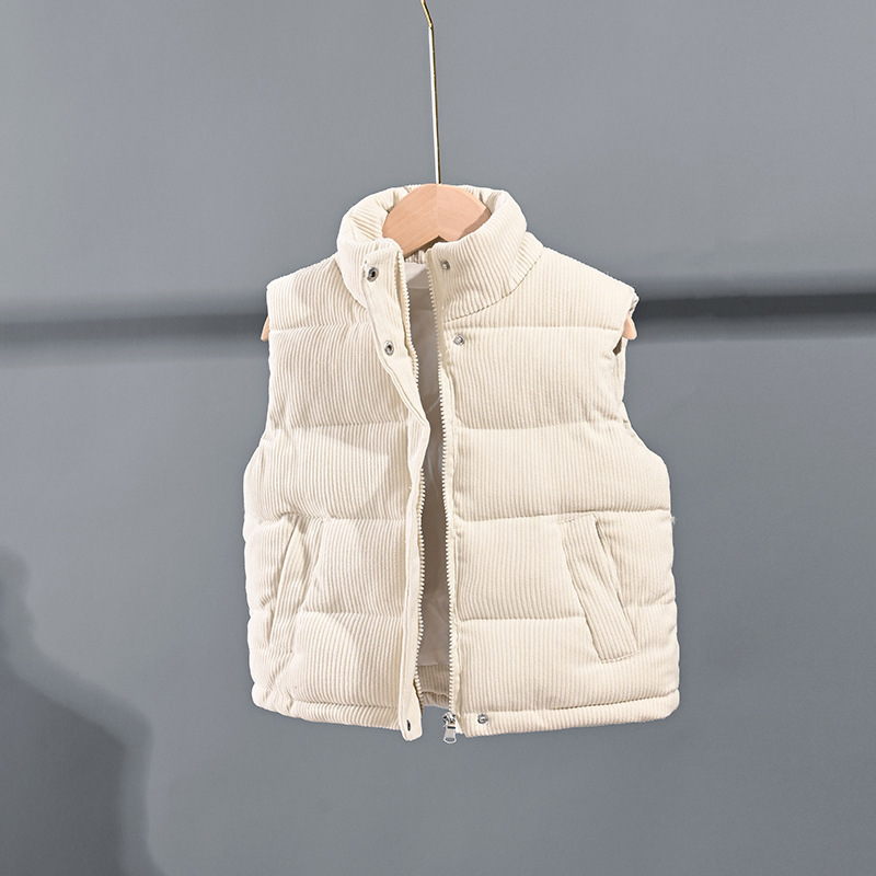 Baby chaleco 2025 nueva ropa de algodón para niños ropa de invierno para niños calentamiento de aire extranjero bebé caballo clip chaleco de algodón para niñas