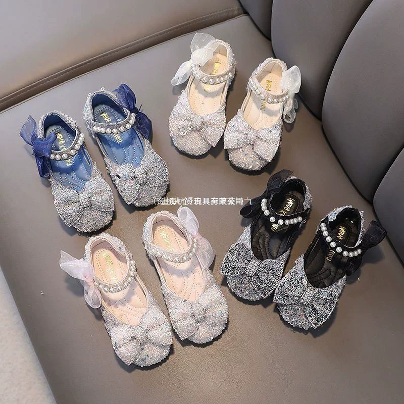 Туфли для принцессы, дышащая обувь с бантом, осенние, тренд сезона, мягкая подошва