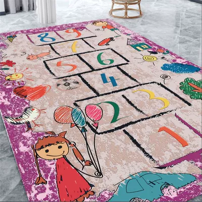Home Cartoon Living Room Coffee | Avtomobil döşəmə paspasları - hopscotch-12-14-2m
