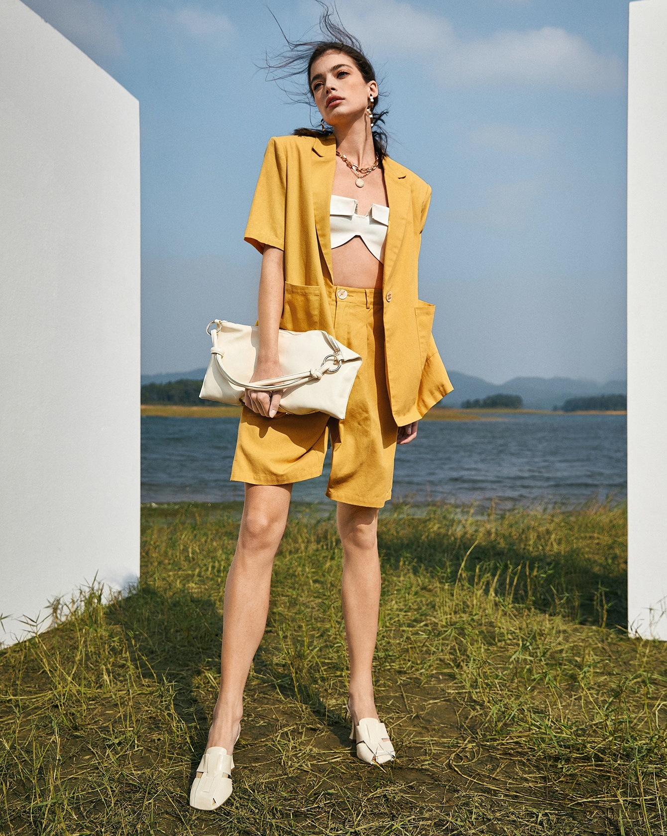 Motevevde sandaler med øvre mellomhæl_voghion.com