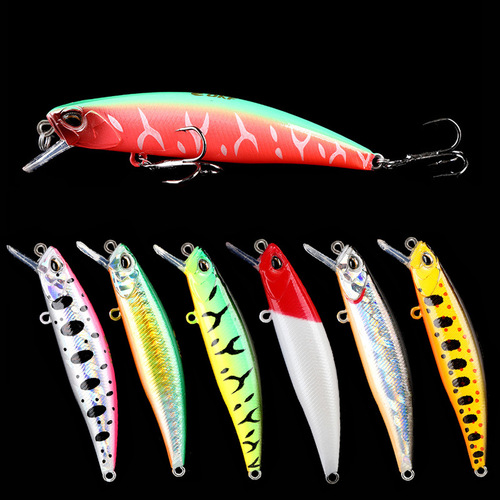 Luya bait bionic fake bait submersible Minnow 11g/75mm fishing bait bait fishing supplies manufacturer Qizui 9052