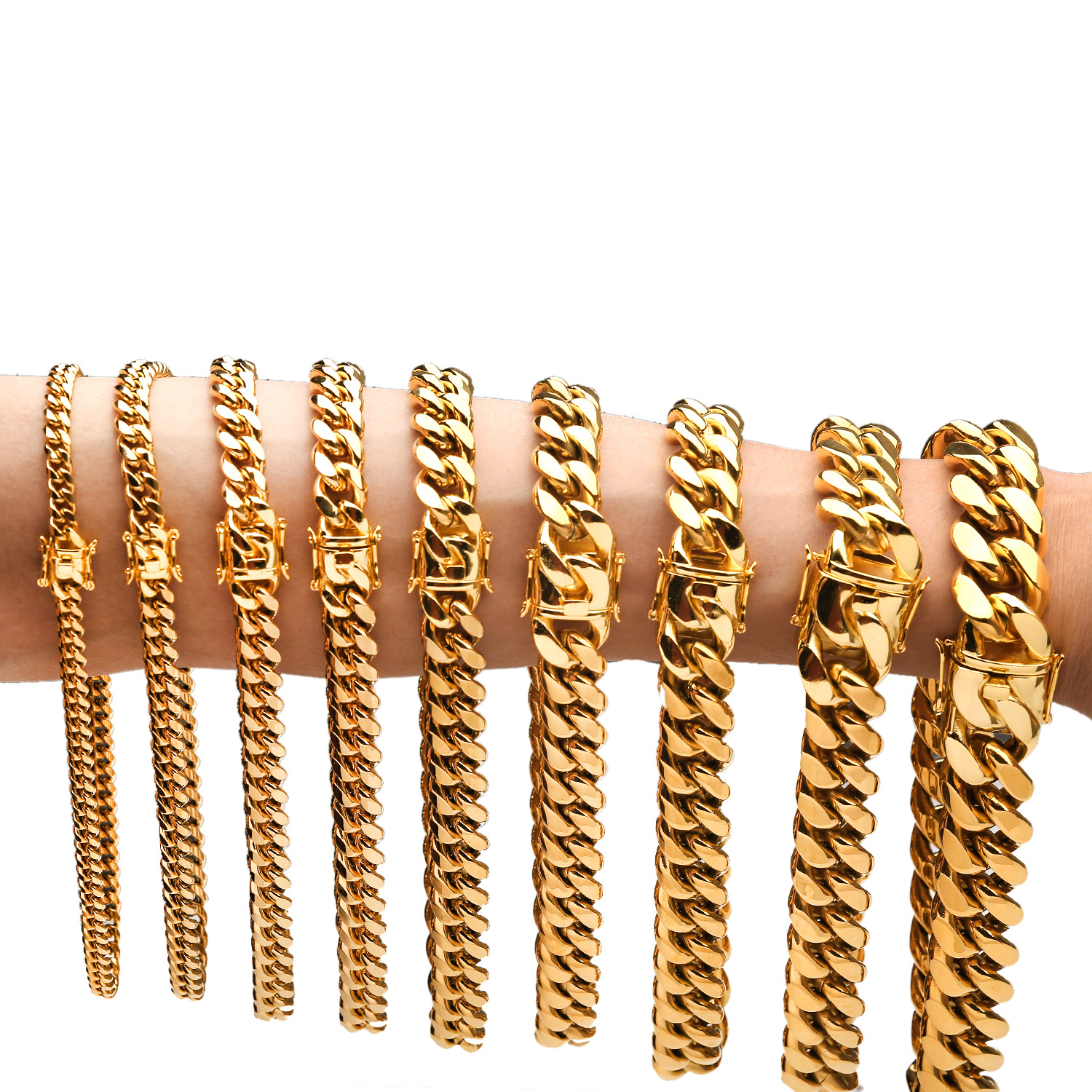 Chain Necklace Classification Hip-Hop Punk Geometric 304 Stainless Steel Polishing Unisex Chain Necklace Men Chain Necklaces