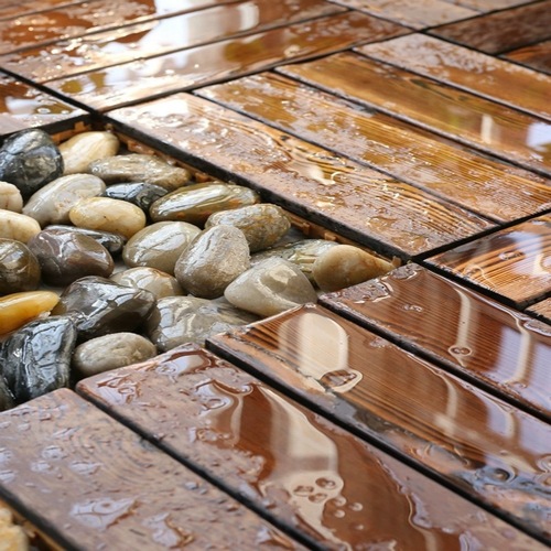 Anti-corrosive wood floor garden balcony wood board outdoor board splicing courtyard ground paving flooring
