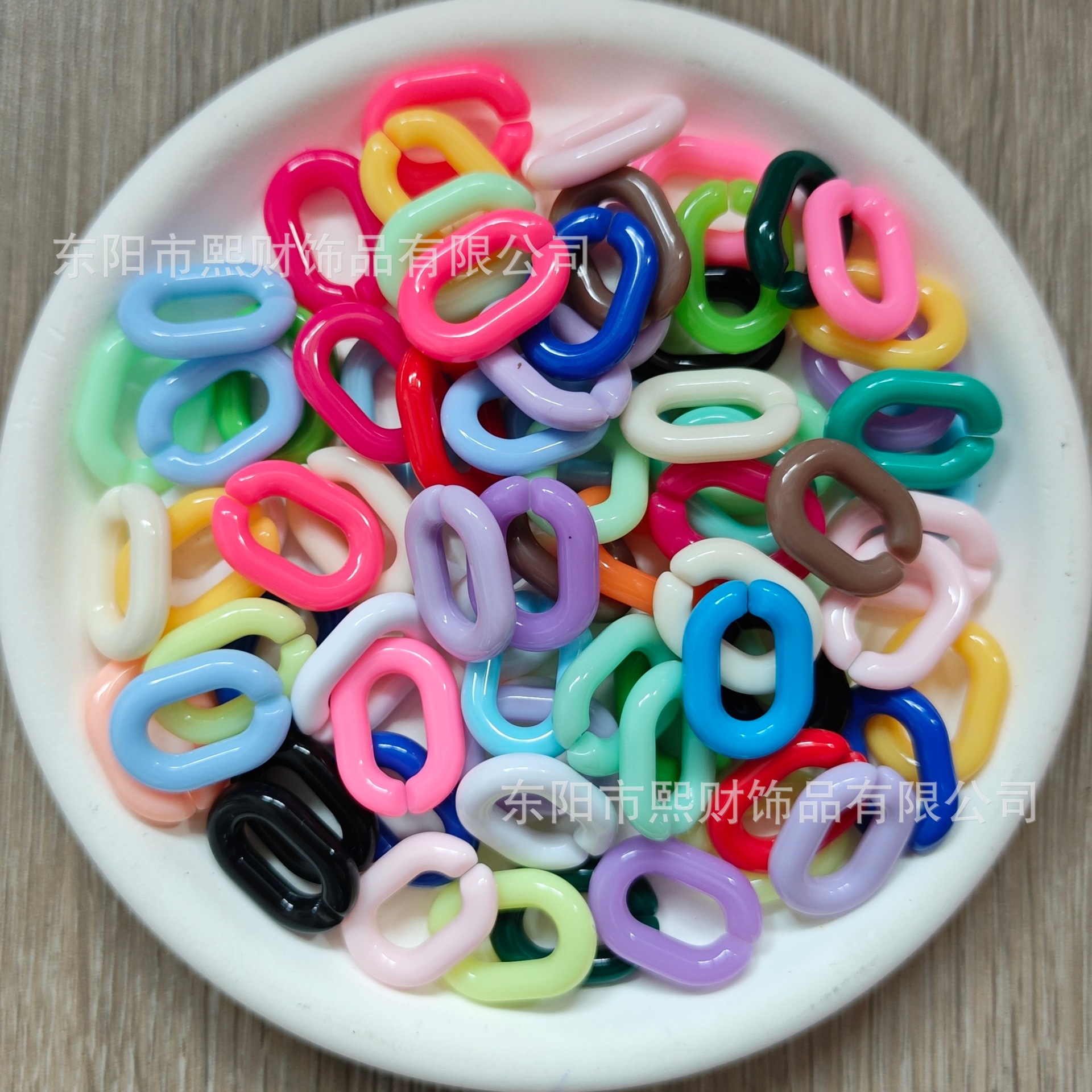 20x14mm color acrílico cadena hebilla anillo llavero bolsa colgante accesorios de la joyería de DIY fábrica al por mayor