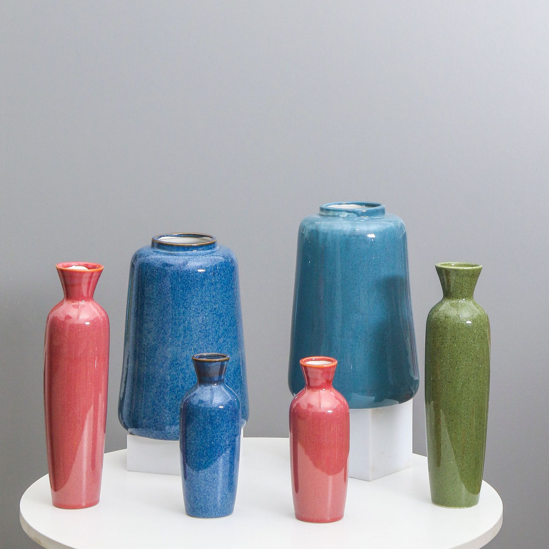 Florero de cerámica decoración del arte decoración casera creativa habitación modelo simple moderna sala de estar escritorio Flor al por mayor