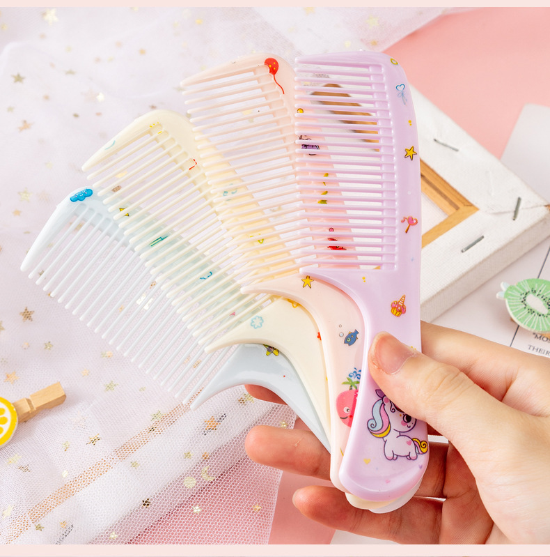 新款卡通梳子宝宝儿童挑梳女童美发梳细齿尖尾对梳子迷你便携套装-阿里巴巴