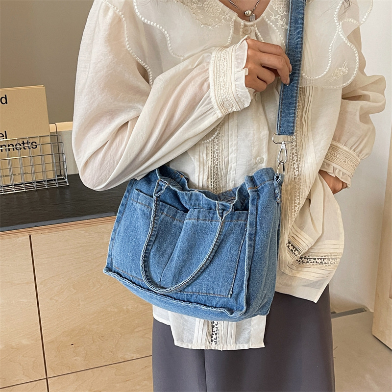 Nueva moda coreana Tot bolso de hombro casual simple bolso de mensajero de cercanías tendencia portátil de gran capacidad