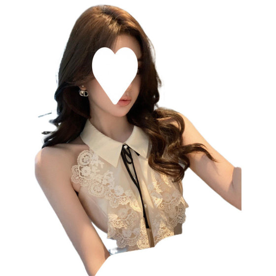 French Style Pure Desire Gold Style Lace Stitching Neck dress Summer New Style Elegant Waist Short A- line Skirt for Children
