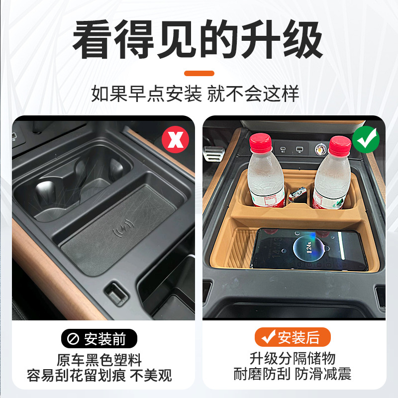 Suitable for 22-24 Land Rover Defender Wireless Filling Silicone Pad Central Control Cup Pad Protection and Protection Interior Articles
